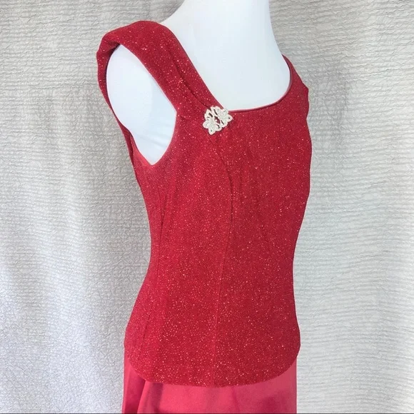 Gorgeous Vintage Patra Sleeveless A-Line Long Evening Cocktail Dress Size 12 - Picture 3 of 10